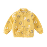 Dave&Bella Toddler Boys’ Fleece Jacket – Playful Print “Hug Jacket”