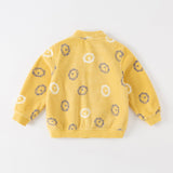 Dave&Bella Toddler Boys’ Fleece Jacket – Playful Print “Hug Jacket”