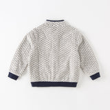 Dave&Bella Toddler Boys’ Fleece Jacket – Playful Print “Hug Jacket”