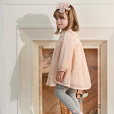 Dave&Bella Toddler Girls Adorable Light Pink Doll Collar Mesh Princess Dress