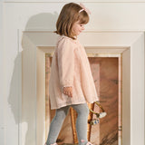 Dave&Bella Toddler Girls Adorable Light Pink Doll Collar Mesh Princess Dress