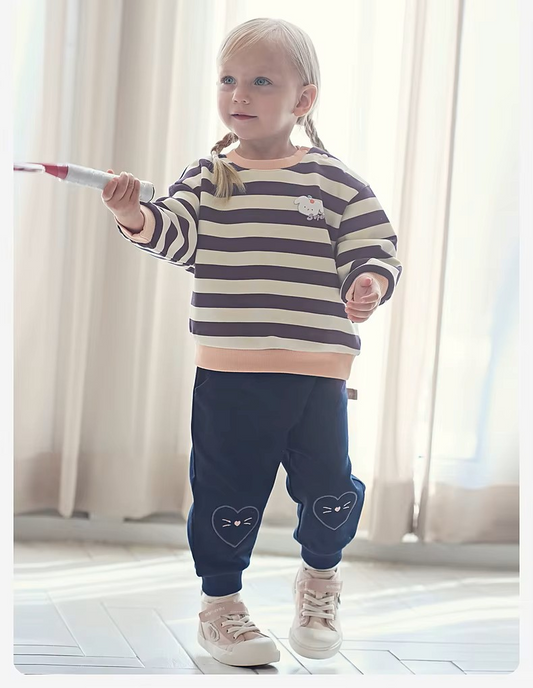 Dave&Bella Baby Girl Casual Lovely Gentle Hooded Sweatshirt