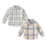 Dave&Bella Kids Boys Cotton Fashion Formal Plaid Shirt Top