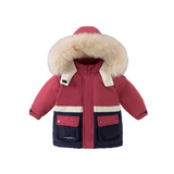 Dave&Bella Toddler Girls/Boys Winter Outdoor Outwear Soft Fur-trim Down Jacket