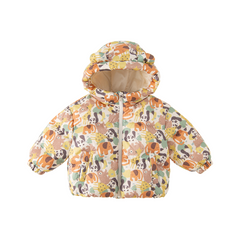 Dave&Bella Toddler Girls/Boys Winter Animal Print Windproof Outwear Hooded Down Coats