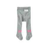Dave&Bella Toddler Girls Pink Bow Print Grey Footed Tights Leggings