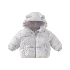 Dave&Bella Toddler Girls/Boys Winter Animal Print Windproof Outwear Hooded Down Coats