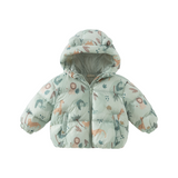 Dave&Bella Toddler Girls/Boys Winter Animal Print Windproof Outwear Hooded Down Coats