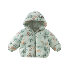 Dave&Bella Toddler Girls/Boys Winter Animal Print Windproof Outwear Hooded Down Coats