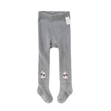 Dave&Bella Kids Girls Grey Print Footed Tights Leggings
