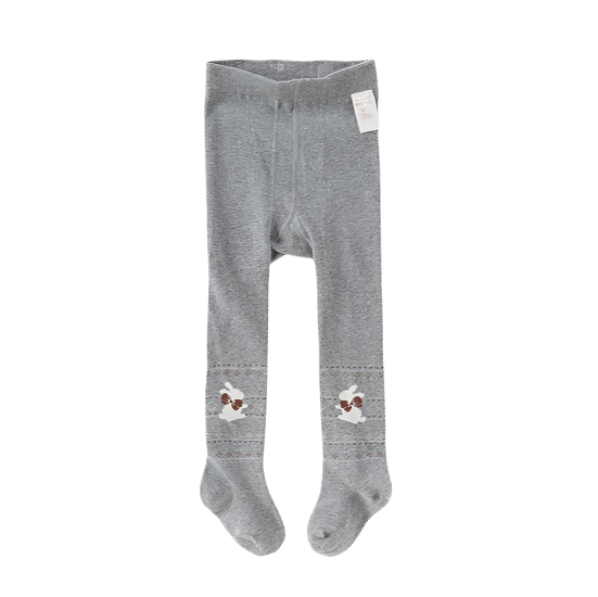 Dave&Bella Kids Girls Grey Print Footed Tights Leggings