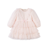 Dave&Bella Toddler Girls Sweet Pink Layered Mesh Princess Dress