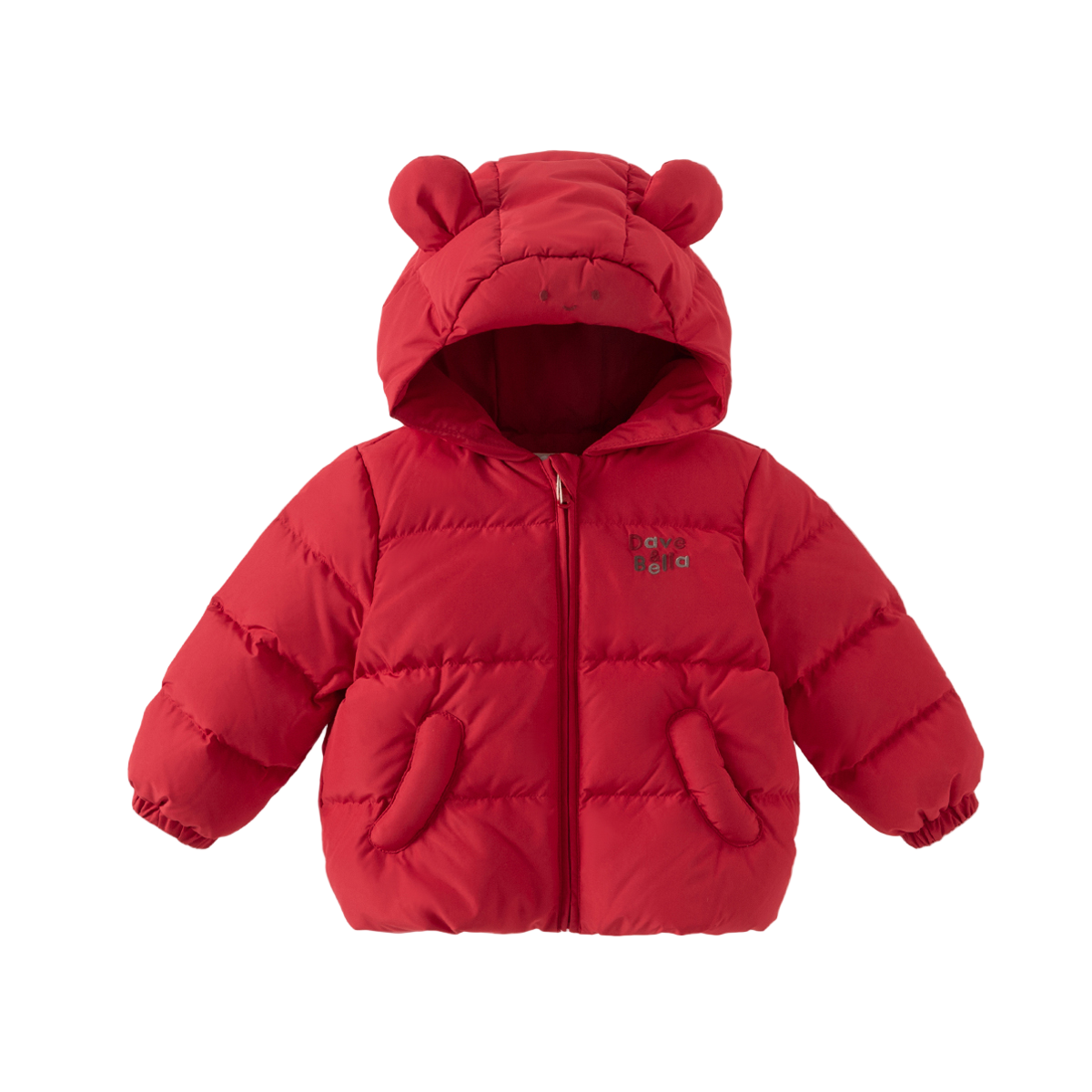 Dave&Bella Toddler Girls/Boys Winter Versatile Print Windproof Outwear Hooded Down Coats