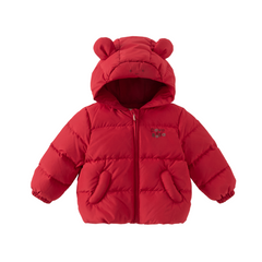 Dave&Bella Toddler Girls/Boys Winter Versatile Print Windproof Outwear Hooded Down Coats