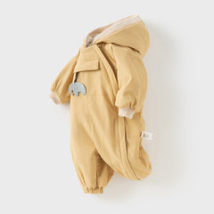 Dave&Bella Baby Girls/Boys Winter Cute Indoor Warm Hooded One-Piece Romper