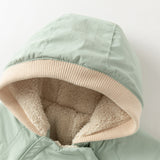 Dave&Bella Baby Girls/Boys Cute Indoor Warm Hooded One-Piece Romper