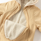Dave&Bella Baby Girls/Boys Cute Indoor Warm Hooded One-Piece Romper