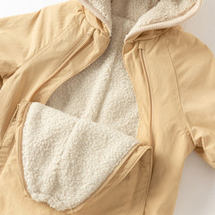 Dave&Bella Baby Girls/Boys Winter Cute Indoor Warm Hooded One-Piece Romper