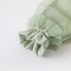 Dave&Bella Toddler Girls Grey Green Mesh A-line Princess Dress