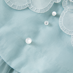 Dave&Bella Toddler Girls Autumn Noble Grey Blue Princess Mesh Dress