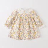Dave&Bella Toddler Girls Smocked Sundress Cotton Playful Vintage Princess Dress