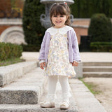 Dave&Bella Toddler Girls Smocked Sundress Cotton Playful Vintage Princess Dress