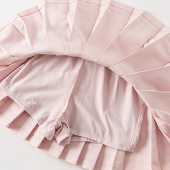 Dave&Bella Toddler Girls Spring Purple Pink Tops Short Skirts Set