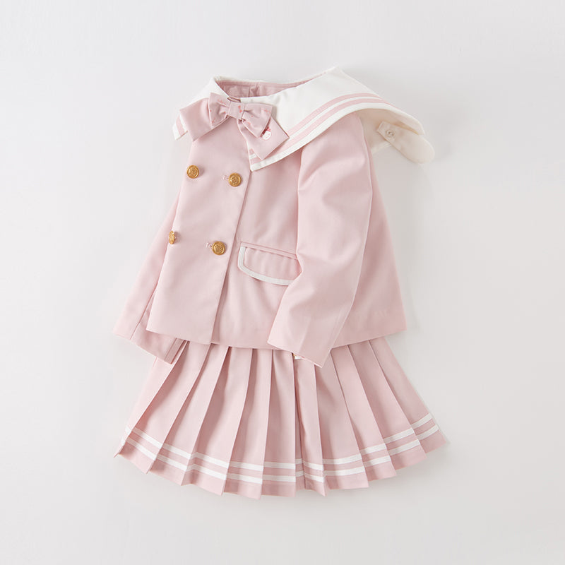 Dave&Bella Toddler Girls Purple Pink Tops Short Skirts Sets