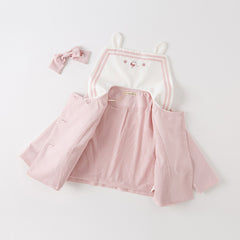 Dave&Bella Toddler Girls Spring Purple Pink Tops Short Skirts Set