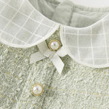 Dave&Bella Toddler Girls Delicate Grey Green A-line Party Mesh Dress