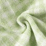 Dave&Bella Toddler Girls Fresh Green Plaid Knit Sweater Mesh Party Dress