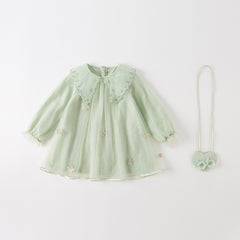 Dave&Bella Baby Girls Spring Mesh Princess Dress with Coin Wallet