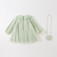 Dave&Bella Baby Girls Spring Mesh Princess Dress with Coin Wallet