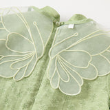 Dave&Bella Toddler Girls Classic Green Chinese-style A-line Dress