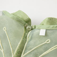 Dave&Bella Toddler Girls Autumn Classic Green Chinese Style Dress