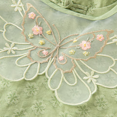 Dave&Bella Toddler Girls Autumn Classic Green Chinese Style Dress