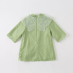Dave&Bella Toddler Girls Autumn Classic Green Chinese Style Dress