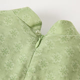 Dave&Bella Toddler Girls Classic Green Chinese-style A-line Dress