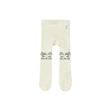 Dave&Bella Toddler Girls Beige Cat Pattern Footed Tights Leggings