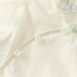 Dave&Bella Toddler Girls Classic Bamboo Green Chinese-style Fashion A-line Mesh Dress
