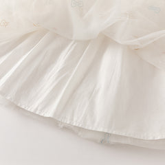 Dave&Bella Toddler Girls Spring/Autumn Beige Princess Mesh Dress