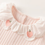 Dave&Bella Toddler Girls Sweet Light Pink/White Cotton T-Shirts