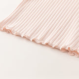 Dave&Bella Toddler Girls Sweet Light Pink/White Cotton T-Shirts