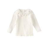 Dave&Bella Toddler Girls Sweet Light Pink/White Cotton T-Shirts