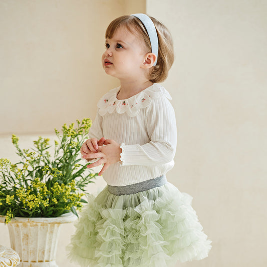 Dave&Bella Baby Girl Spring Long Sleeve Cotton Top