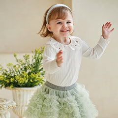 Dave&Bella Baby Girl Spring Long Sleeve Cotton Top
