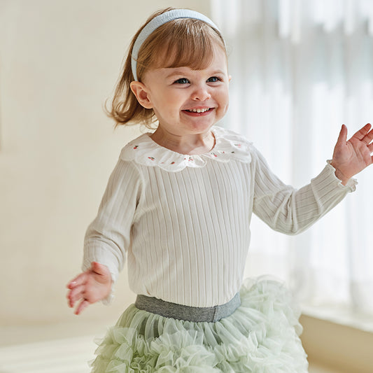 Dave&Bella Baby Girl Spring Long Sleeve Cotton Top