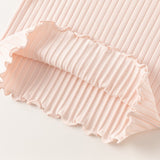 Dave&Bella Toddler Girls Sweet Light Pink/White Cotton T-Shirts