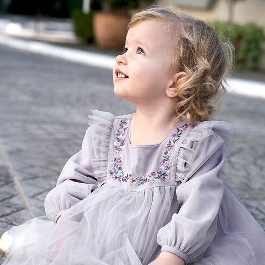 Dave&Bella Baby Girls Spring Noble Mesh Fashion Princess Dresses
