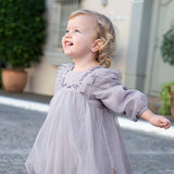 Dave&Bella Toddler Girls Noble Mesh Fashion Princess Mesh Dresses